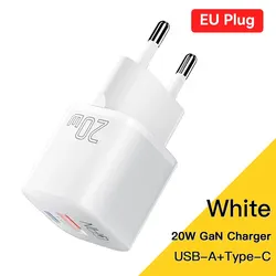 Essager 20W GaN USB-C PD Fast Charger with QC 3.0 for Smartphones and Tablets