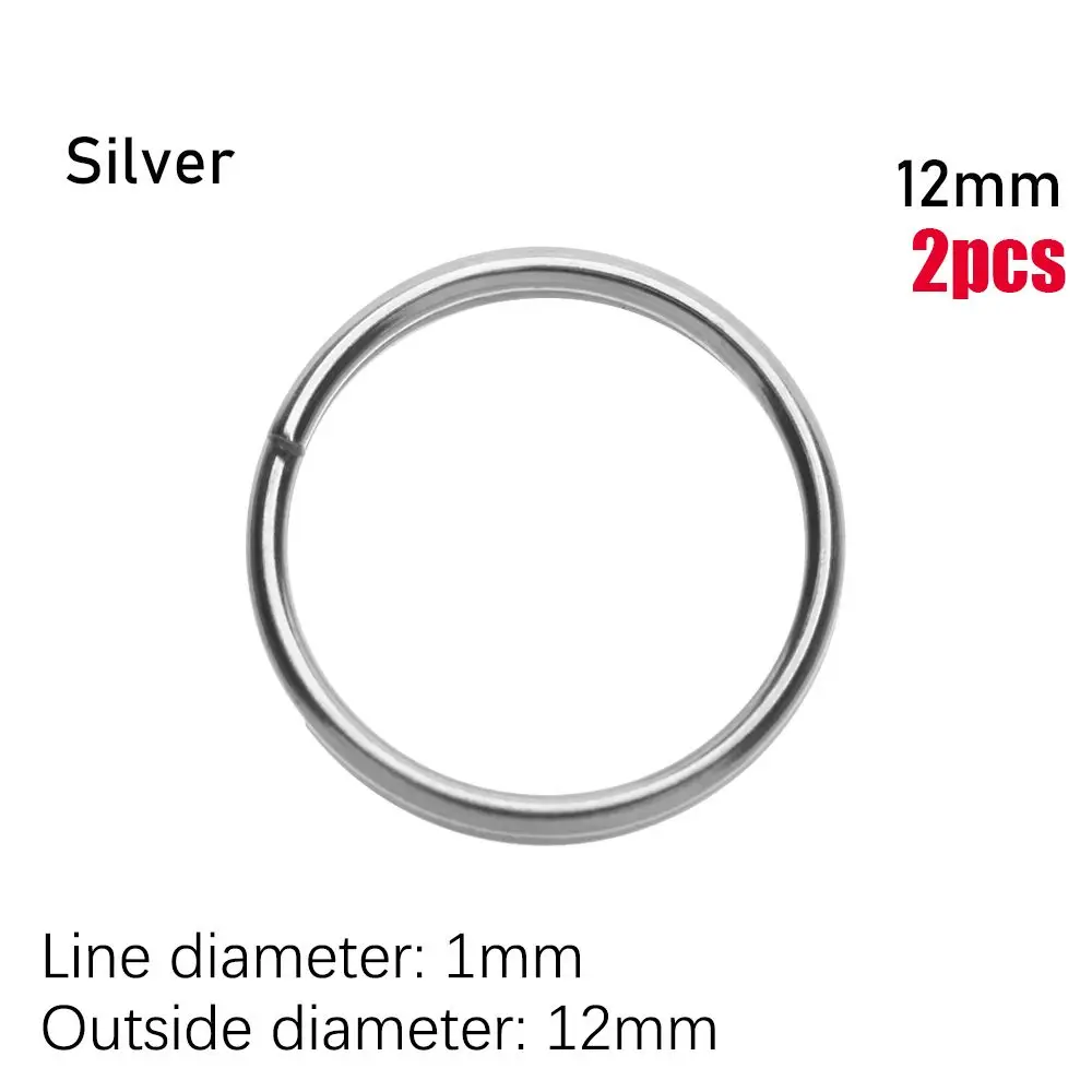 Silver-12mm 2pcs