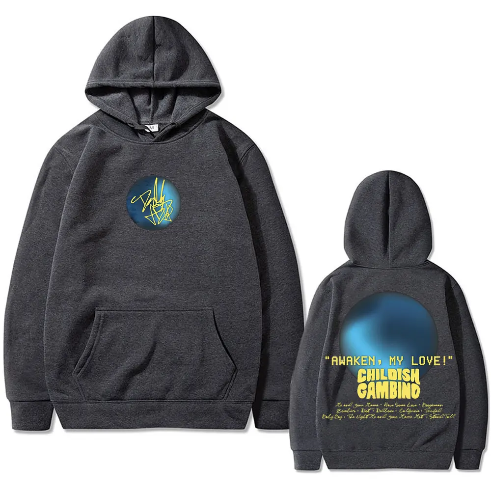Awaken My Love Childish Gambino Graphic Hoodie Men Women Hip Hop Vintage Sweatshirt Men's Casual Streetwear Oversized Hoodies
