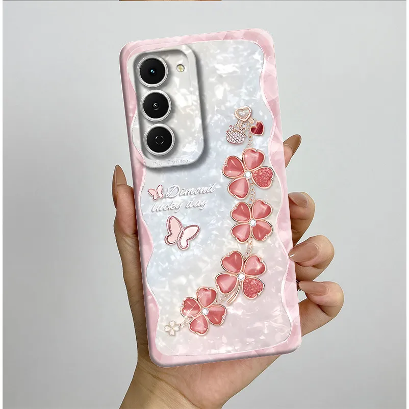 Aesthetic Flowers Slim Liquid Silicone Phone Case - Anti-Drop Protective Soft Cover