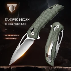 TRIVISA Axis Folding EDC Knife for Men,Pocket Knife with Clip for Outdoor Camping Tool，3.38
