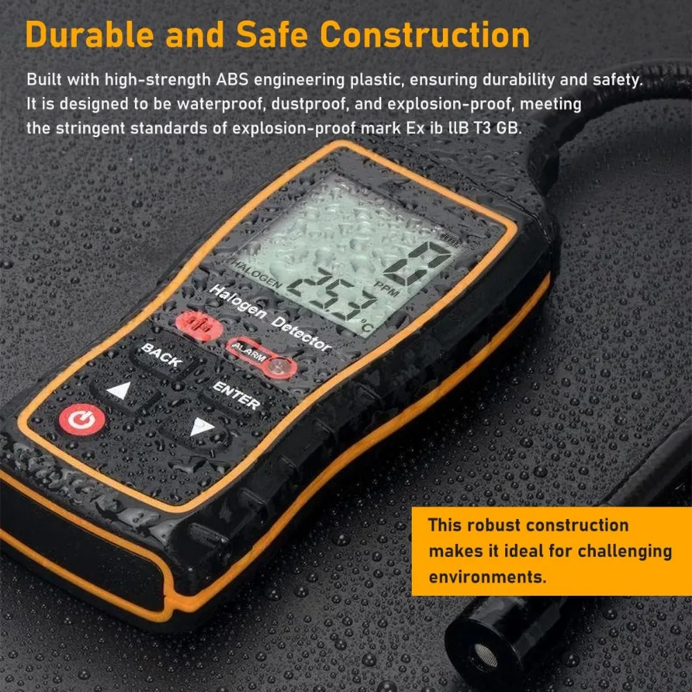 Halogen Leak Detector Refrigerant Gas Car Air Conditioner Refrigerator Freon CFCs HCFCs Halon Detector Meter SW-743A gas leak detector