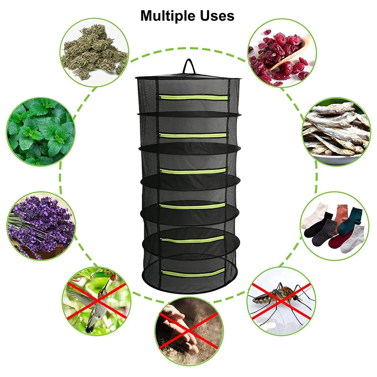 4 Layer Hanging Collapsible Mesh Drying Net for Drying Seeds Herb Bud  Hydroponic Plants Herb Drying Rack - AliExpress