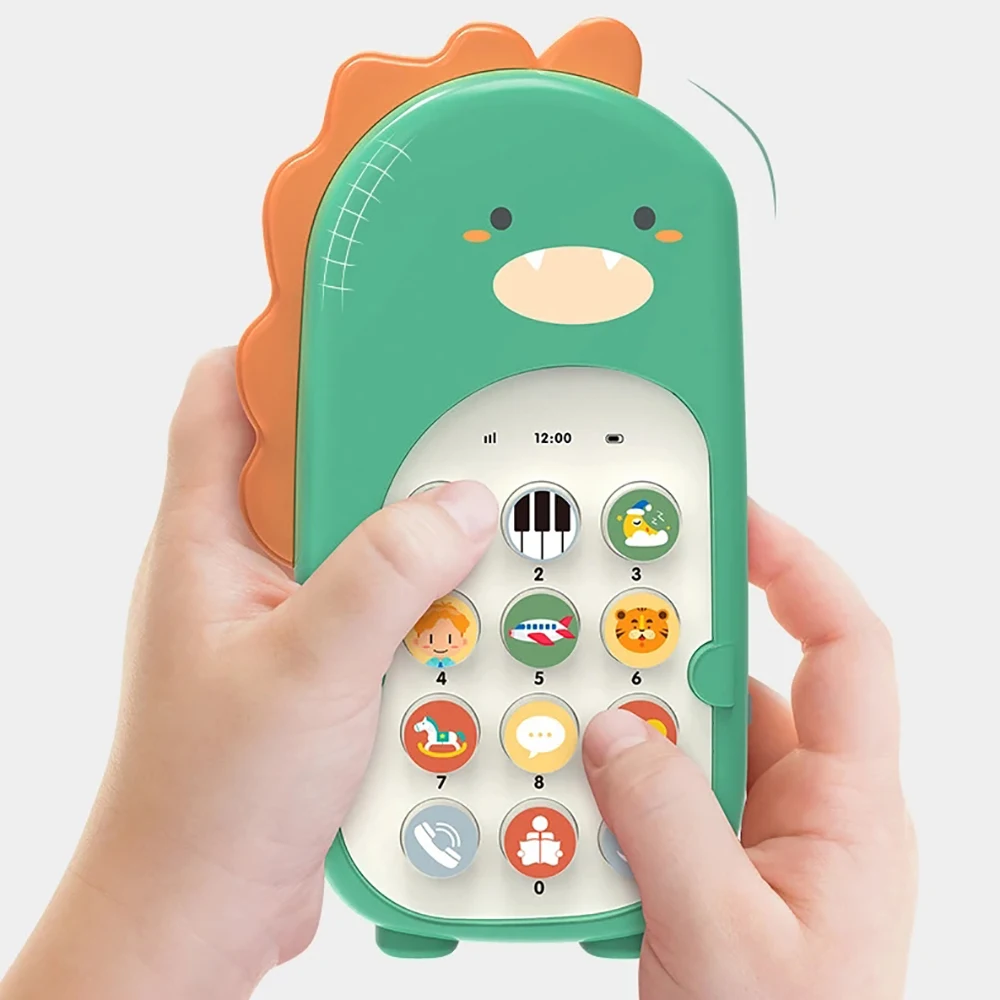 Baby Cartoon Dinosaur Music Mobile Phone Toy Soothe Sleeping Artifact Simulation Telephone Early Educational Toys Gifts For Kids 6