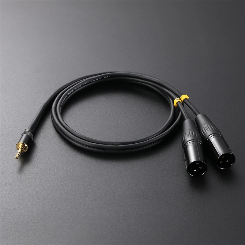 3,5mm auf Dual XLR Stecker Vergoldetes Stereo-Audiokabel 0,5-50m für Laptop/Lautsprecher/Computer/Mixer – Detail 10