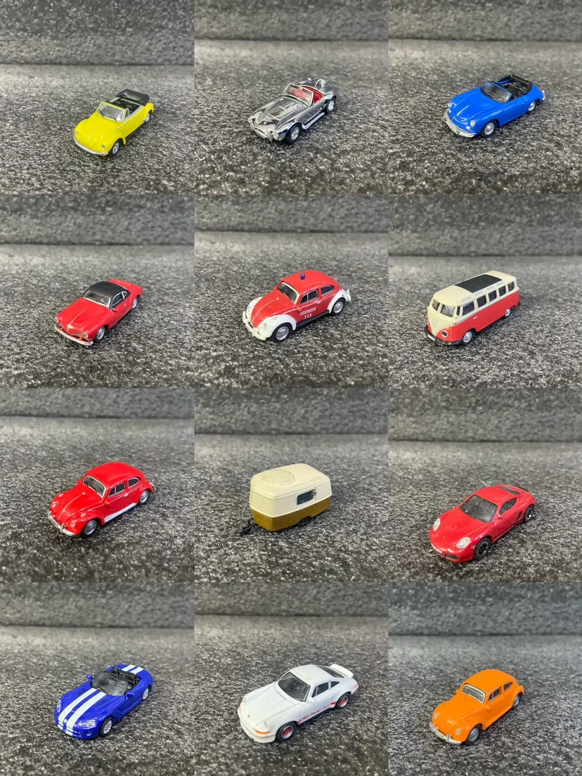 1/87 HO Scale Alloy Car Trailer alloy Model Vintage Car Model Miniature Collection HO Scene Decoration Sand Table Landscape