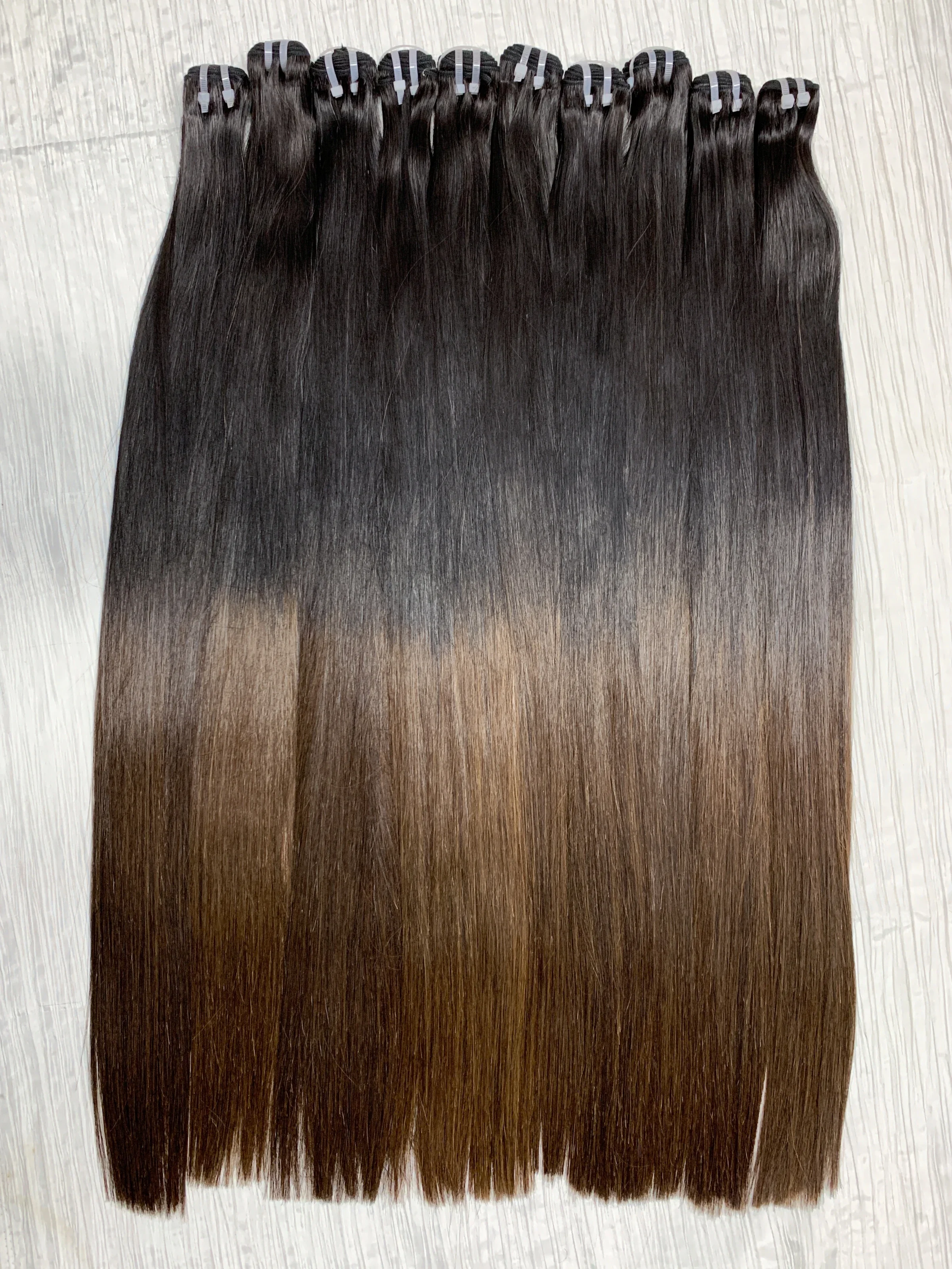 Virgin Vietnamese Human Hair Bundles for Hair Extensions 16A 1BT4 Double Drawn Bone Straight Bundle for Black Women