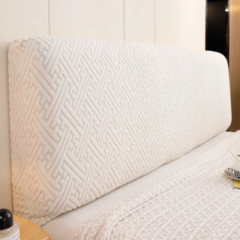 Bedhead Cover Headboard Covers Solid Color Thicken Stretch Inclusive Nordic Jacquard Bedside Back Dust Proof Protector Cover