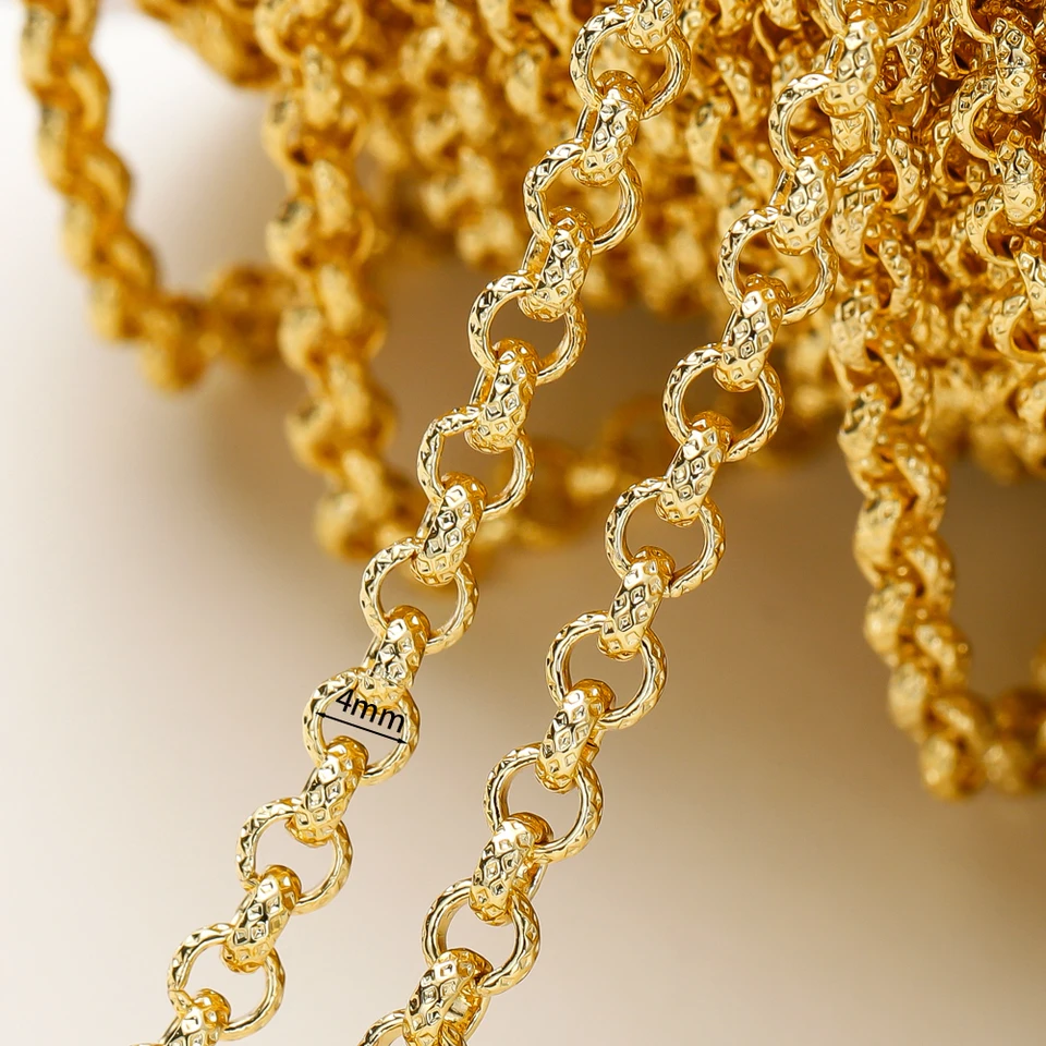 Cheriswelry, Catena di collegamento a maglie ovali piatte placcate argento, 10 m, non saldata, per gioielli, collane, artigianato, con maglie da 2 x 1,5 mm