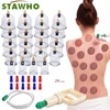 12/24 Cans Cups Chinese Vacuum Cupping Kit Pull Out Vacuum Apparatus Therapy Relax Massager Curve Suction Pumps 1