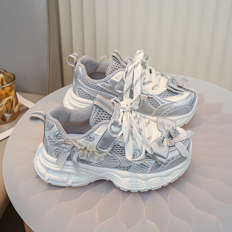 Girls Autumn Thick Bottom Soft Sole School Sports Sneakers