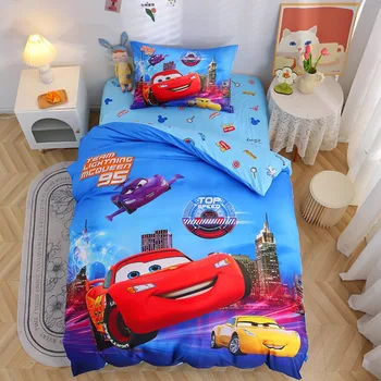 Disney Cars Reversible Duvet Cover Set – Lightning McQueen Bedding for Kids 1