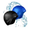 Swimming Cap Ear Protection Cap Solid Color Silicone Waterproof Detachable Durable Large High Elastic Long Hair Swimming Cap 5