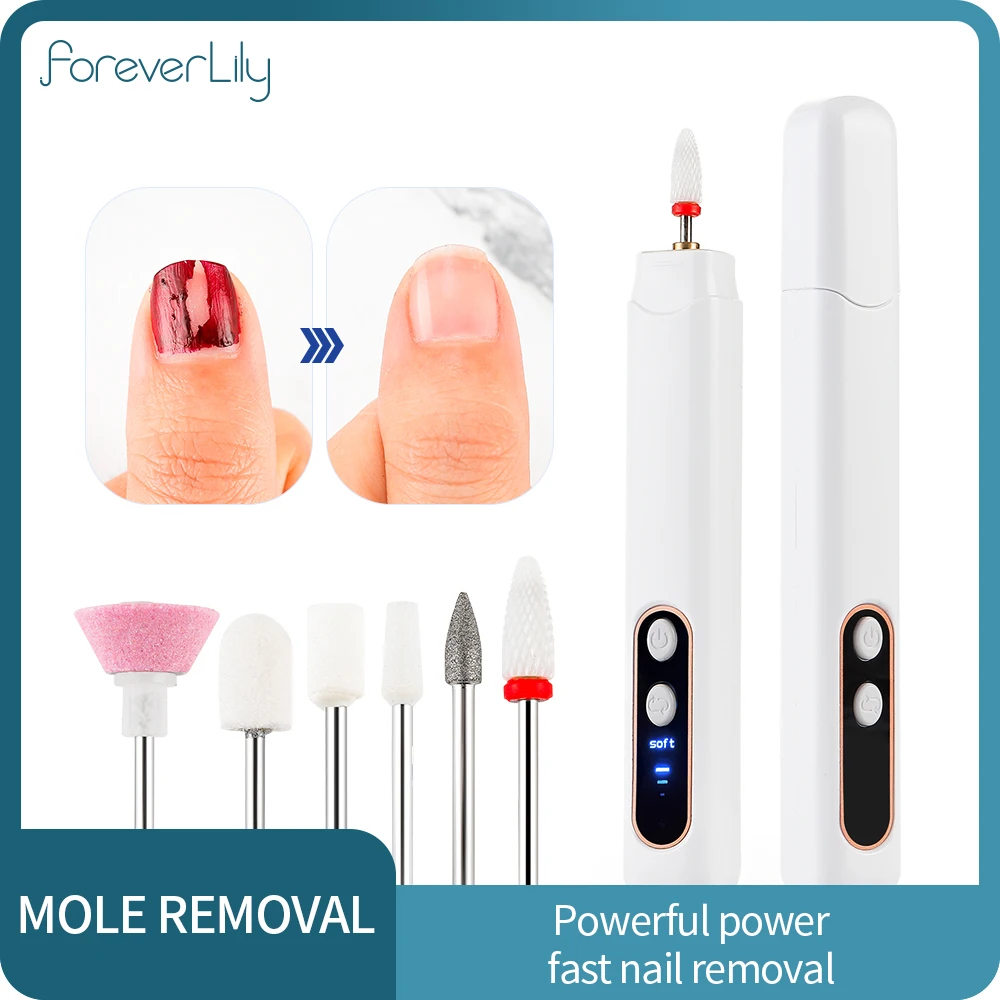 

Professional Nail Drill Pen Machine Wireless Nail Sander for Gel Nail Polish Removal Pedicure Manicure Milling Cutter Home Use