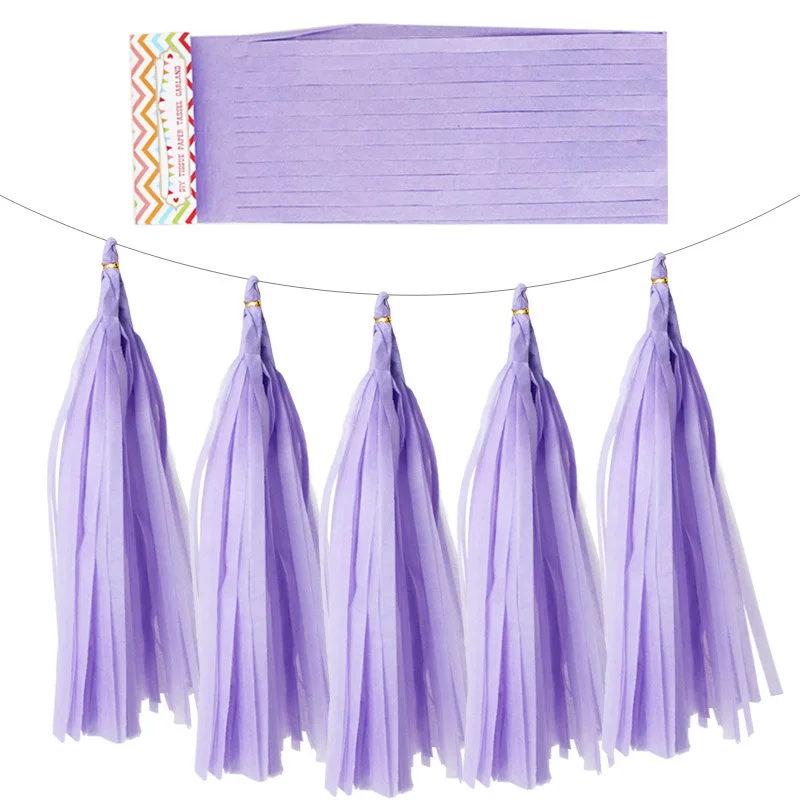 Dusty Rose and Kraft Paper Tassel Garland