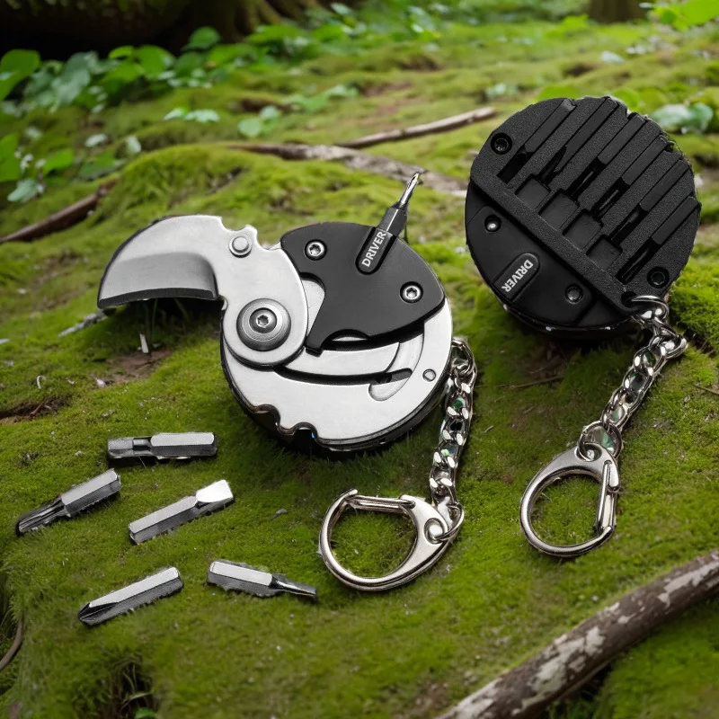 Coin pocket outdoor folding knife sharp portable pocket pendant neck key mini EDC tool fruit knife multi functional knife