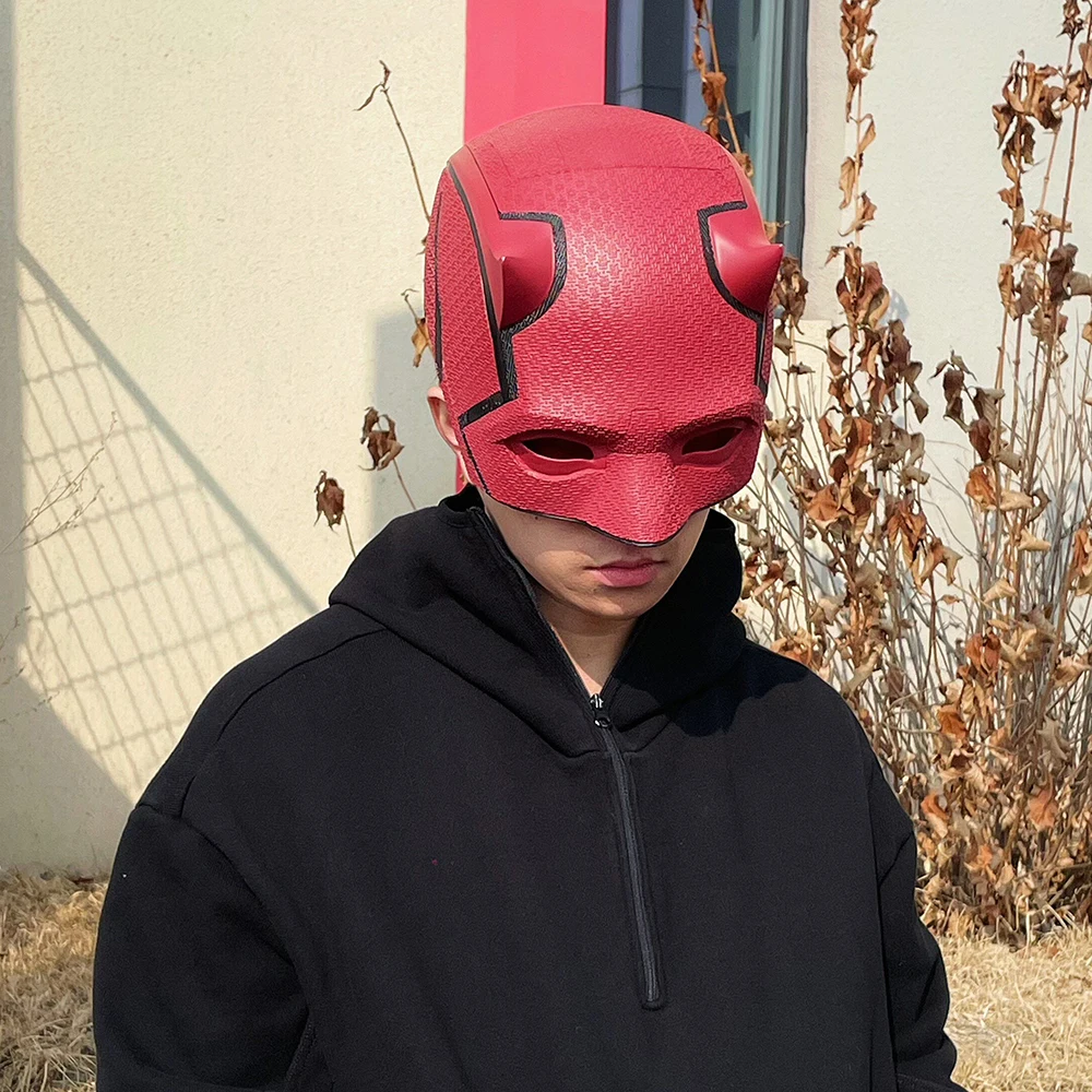Masquerade Mask Movie Superhero Mask Cosplay Half Face Wine Red Masks Fiberglass Helmet Adult Men Halloween Carnival Props