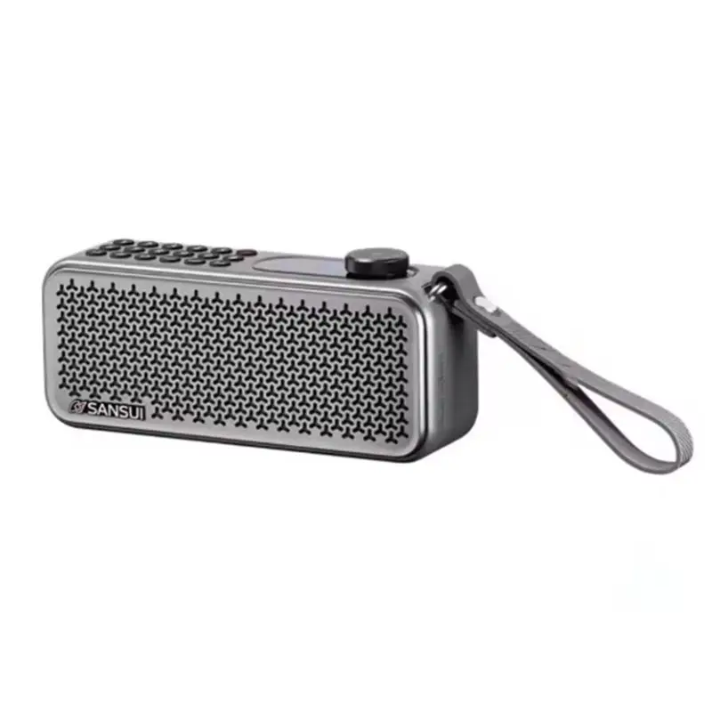 산수이 F60 노인용 FM 라디오 충전식 플러그인 듀얼 카드 스피커 플레이어 휴대용 블루투스 스피커 3600mAh 배터리