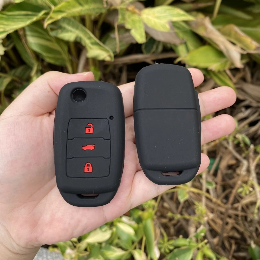 3 Buttons Flip Silicone Car Key Cover Case Skin Holder Protector bag for Changan CS75 EADO CS35 RAETON CS15 V3 V5 V7 Keychain key case,key case cover,car key shell