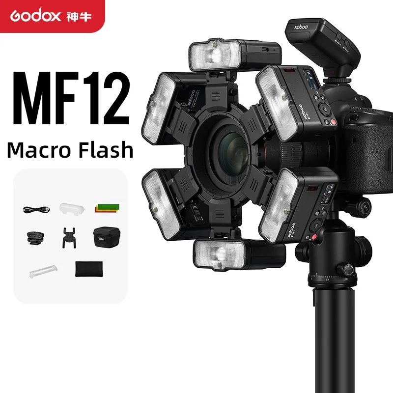 Godox Mf12 Mf12-k2 Macro Flash 2 Light Kit Mini Speedlite Built-in ...