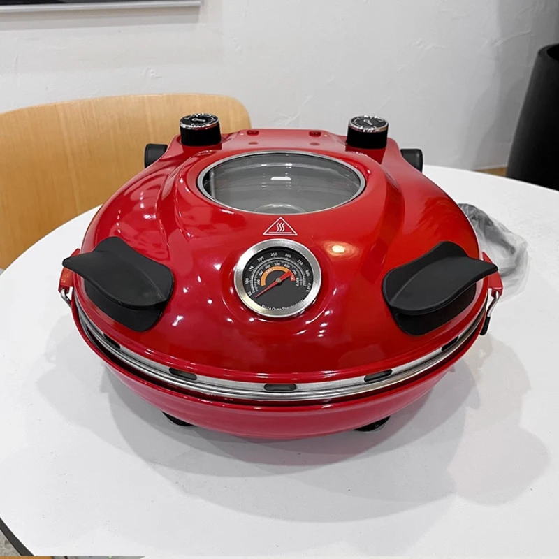 Pizza Oven Commercial Household Dual Electric Heating Portable 12"Baking Pan Food Processor 110V/220V Furnace