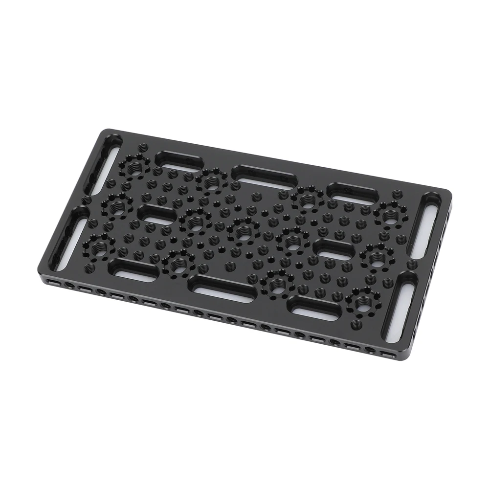 Multi-Purpose Mounting Cheese Plate with Anti-Twist Accessory Mounts For Rail bl