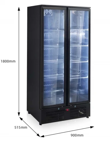 High-Class Single-Temperature Wine Cabinet Cooler 2 doors Commerccial glass wine drink display showcase Wine Refrigerator