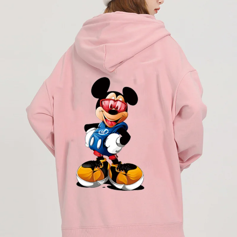 

Popular Disney character Mickey Mouse print hooded men's and women's hoodies, couple casual sports street hoodies