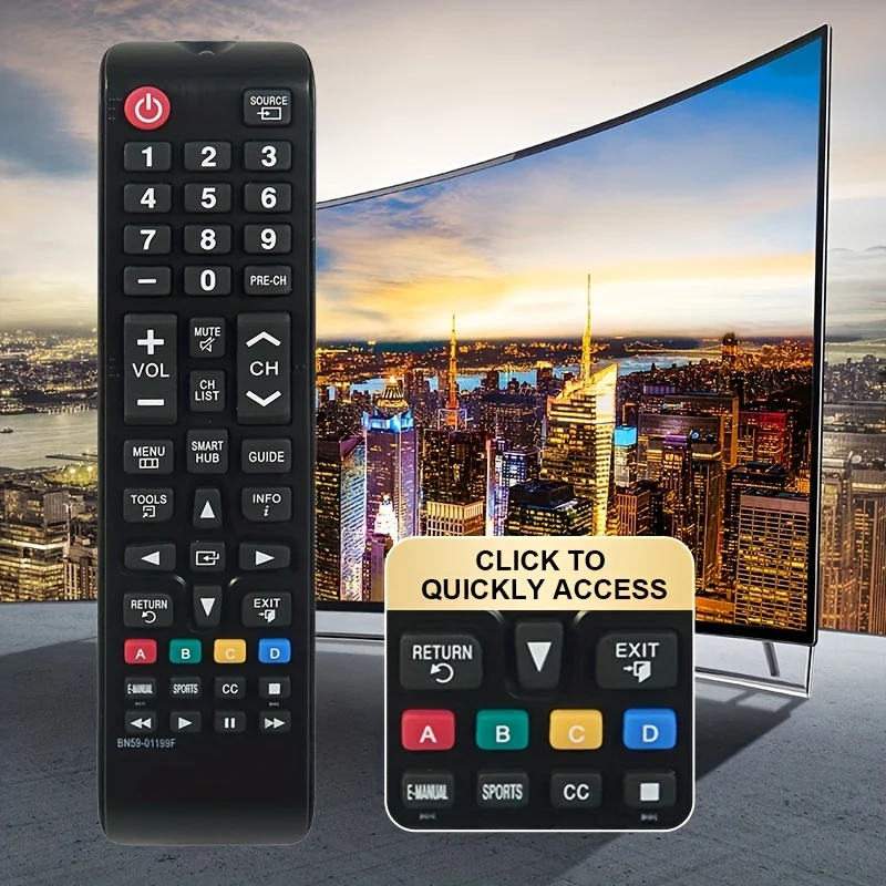 

BN59-01199F Universal Remote Control For Samsung TV, Replacement Compatible For Smart TV LED LCD HDTV QLED SUHD UHD 4K 3D TV