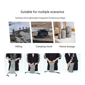 3F UL GEAR 9L/13L Storage Bag 20D Nylon Wear Resistant Ultralight Multifunctional Categorized Versatile Roll-up Compression Bag 6