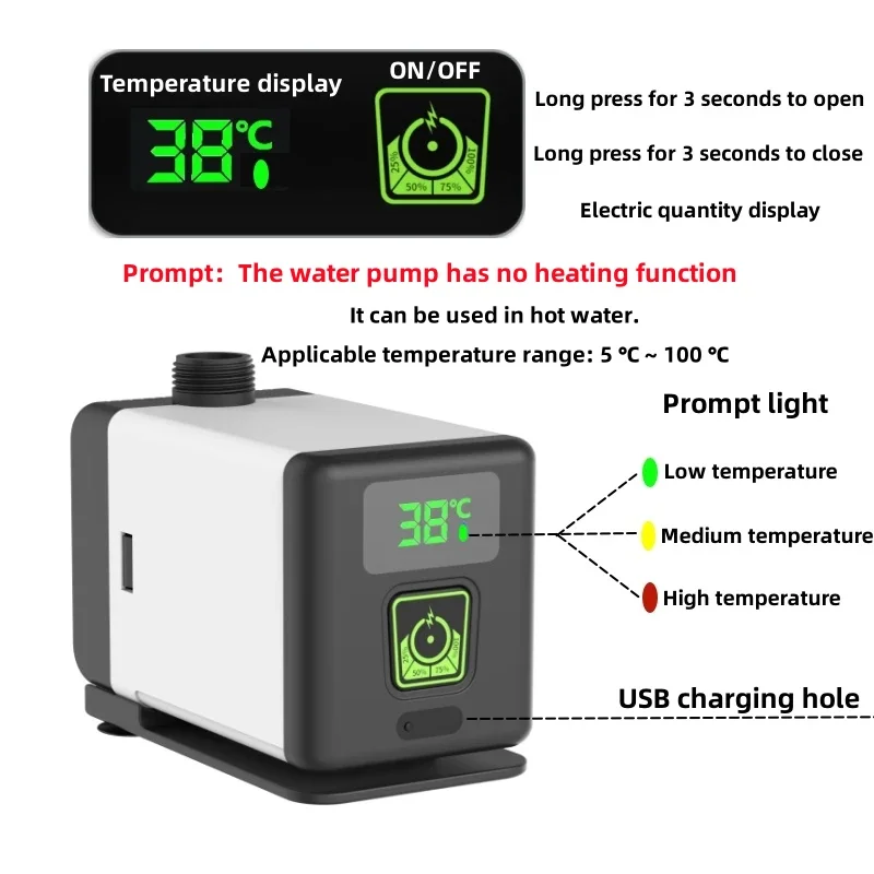Outdoor Camping Electric Bath Machine Portable Bathroom Shower Pure Copper Brushless Motor Water Pump 6000mAh Lithium Battery