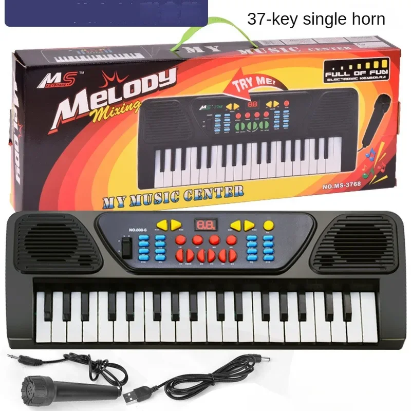 Children Electronic Keyboard 37/61 Keys Children Electronic Keyboard Piano with Microphone Beginner Musical Instrument Organ Educational Toys Gift for Kids with early education toys,educational toys,music toys,musical instrument,kids piano keyboard