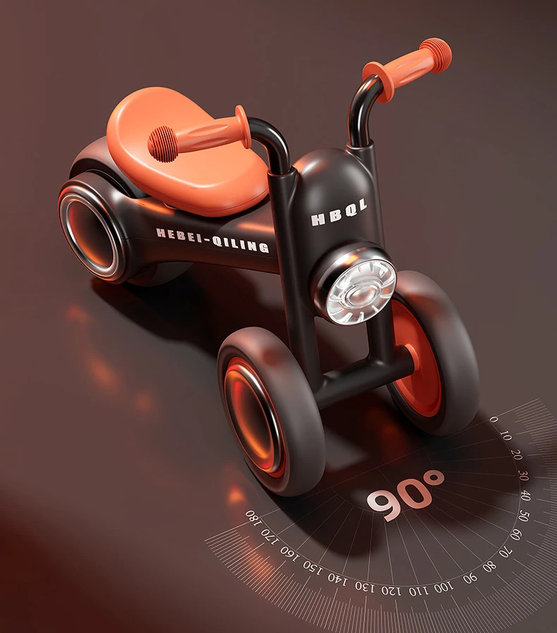 Bicicletta senza pedali per bambini con luci LED anteriori, musica e ruote silenziose anti-ribaltamento per bambini da 1 a 3 anni - immagine 2