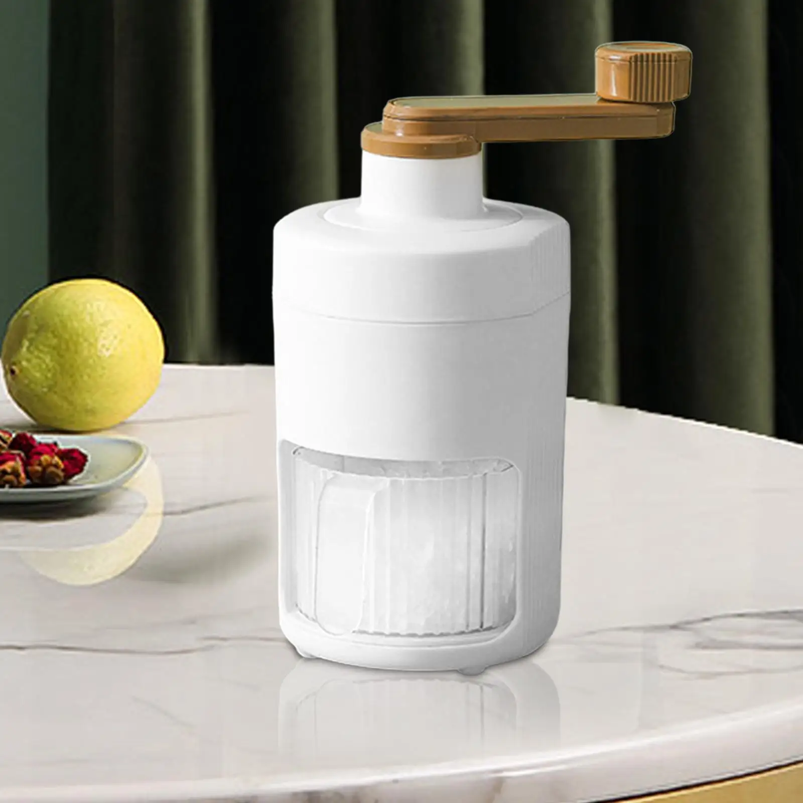 Manual Rotary Ice Crusher Shaved Ice Machine for Kitchen Slush Shaved