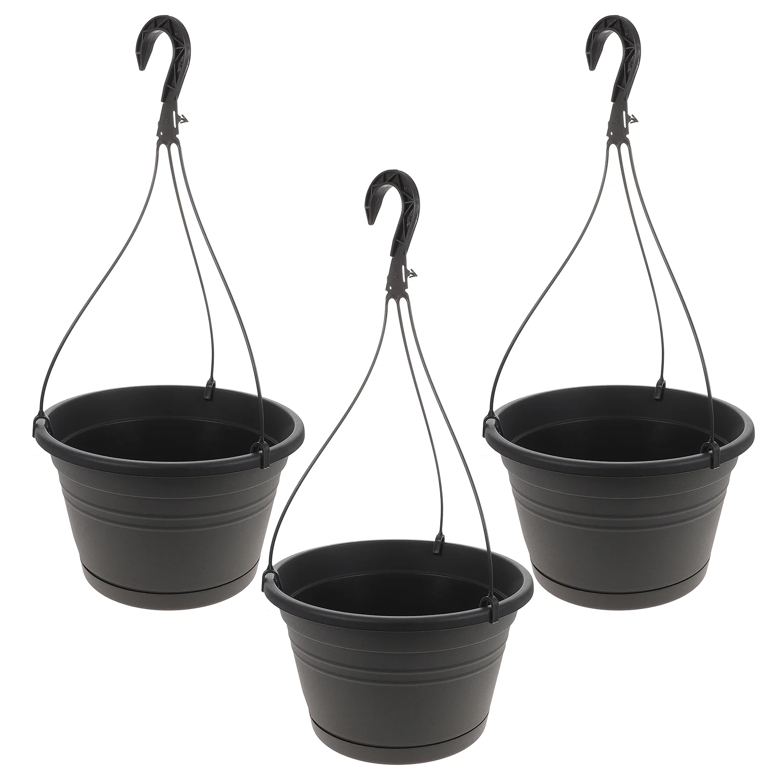 

Hanging Planter Outdoor Plastic Hanging Baskets Garden Plant Pot Container Flower Pot Balcony Patio Hanging Basket Hook