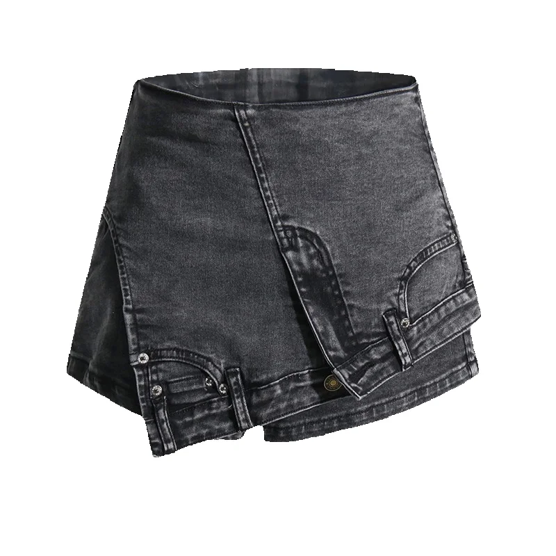 personalized-street-denim-patchwork-shorts-summer-2024-new-high-waisted-irregular-washed-old-jeans-for-women's-fashion