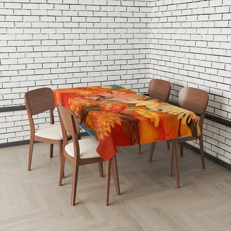 

Домашние скатерти для украшения обеденных столов и прямоугольные Аксессуары для стола Водонепроницаемая Ткань Скатерть с защитой от пятен