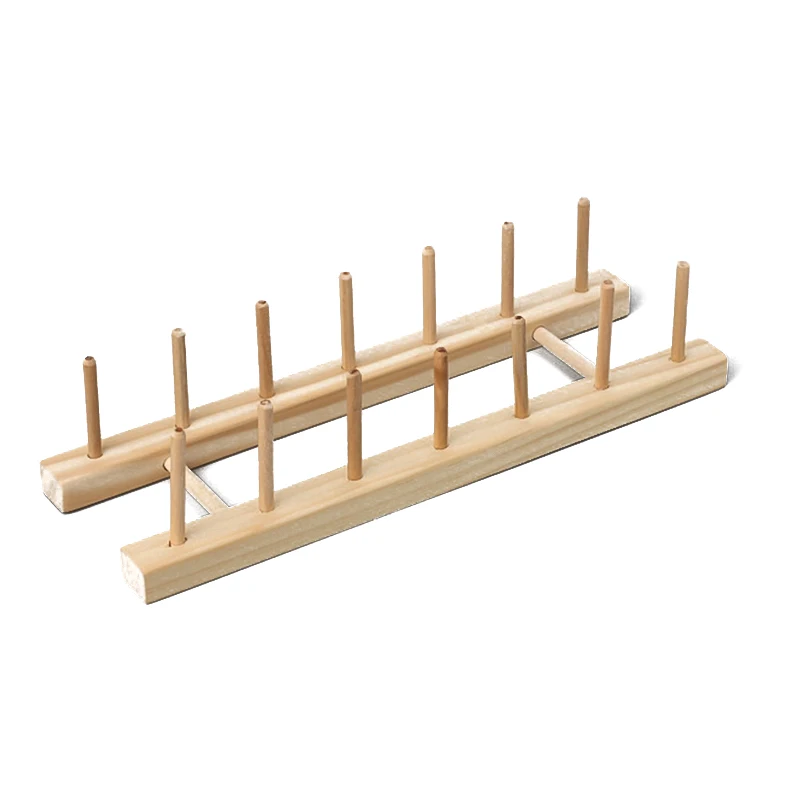 Spools Sewing Tool Thread Rack Wooden Organizer Thread Stand Rack
