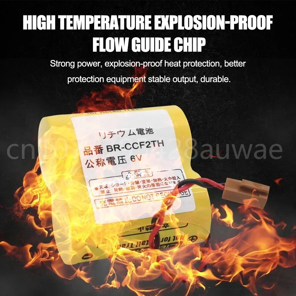 10PCS BR-CCF2TH Original 6V 5000mah Lithium Batteries with W/2P Plug for CNC Machine Tools PLC FANUC Systems