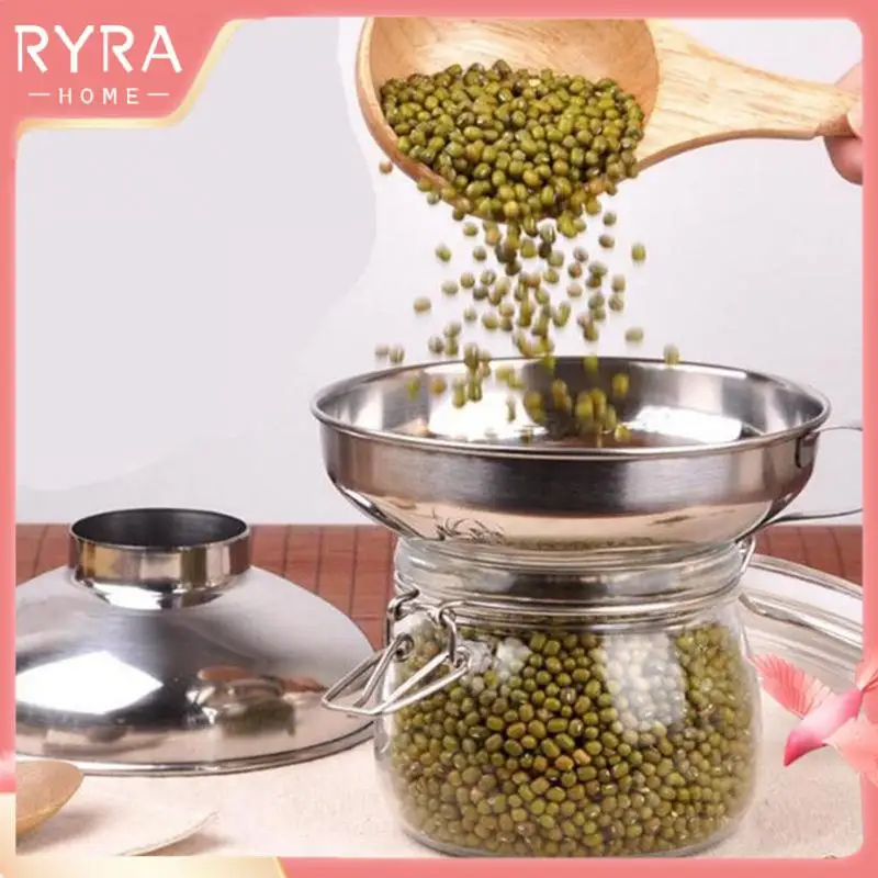 Silver Canning Funnels Wide Stem Opening Portable Funnel Lightweight Durable Sturdy Secure