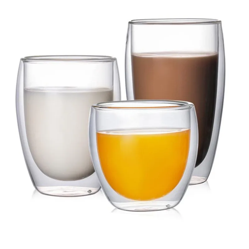 150-450ML Glass Coffee Mug Double Wall Insulated Thermal Tea Cup Double Layer Glass coffee cup tea cup coffee mug