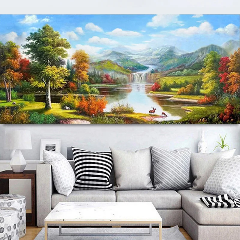 

5D "сделай сам", искусство, пейзаж, алмазная вышивка крестиком, стена для гостиной, спальни, современное искусство, украшение для дома