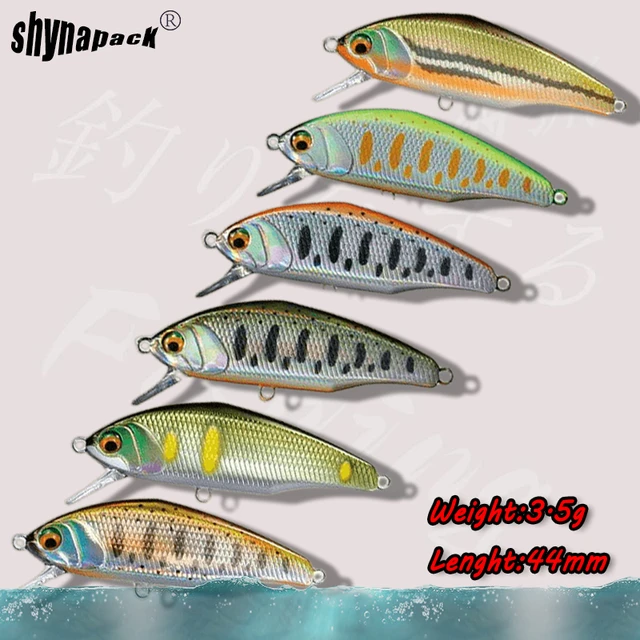 Hot 44mm 3.5g smith Sinking Minnow Wobblers Fishing Lures Trout