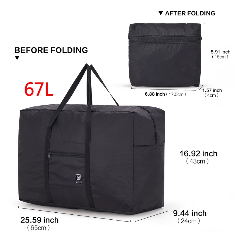 Travel Bags OIWAS Portable Folding Unisex Large Capacity Women Hand Luggage Business Trip WaterProof Handbags Men