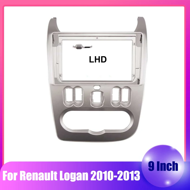 

Автомобильный радиоприемник 2 Din, 9 дюймов, облицовка для Renault Logan 2010-2013, установка рамы приборной панели, DVD, GPS, мультимедийный плеер