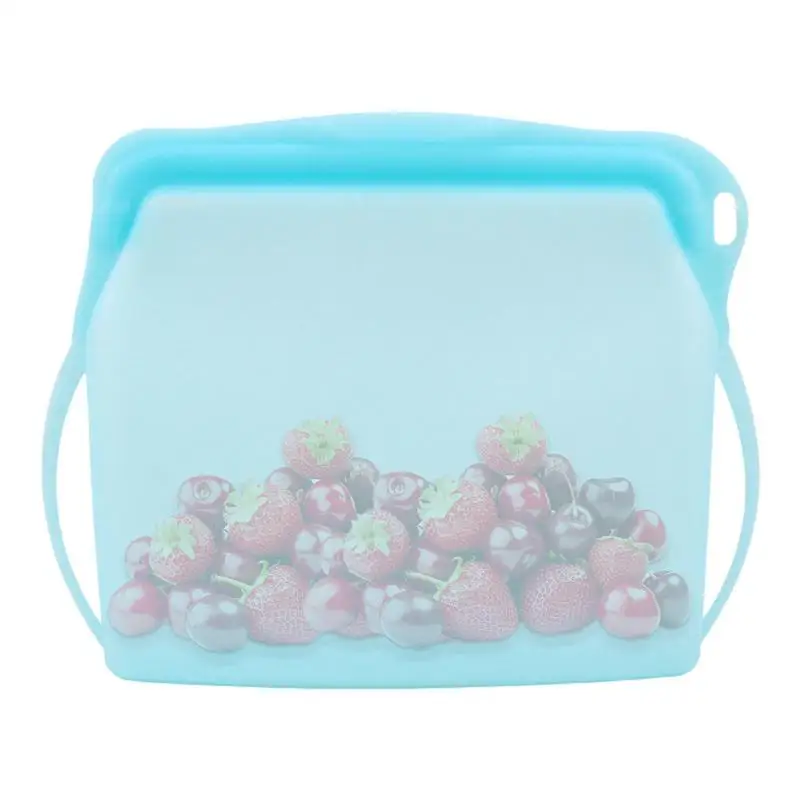 

Reusable Food Storage Bags Leakproof Fresh Fruits Vegetables Containers Silicone Leakproof WrapZiplock Bag Fridge Organizer