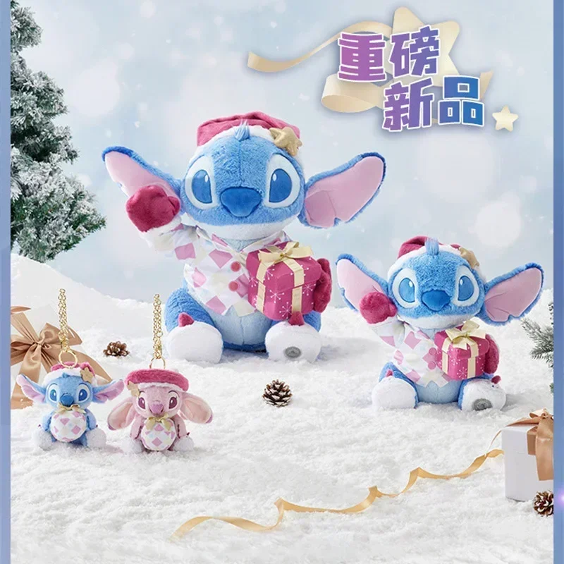 

Kawaii Disney Winter Gift Series Stitch Plush Doll Soft Stuffed Plush Throw Pillow Room Decoration Kids Christmas Gift