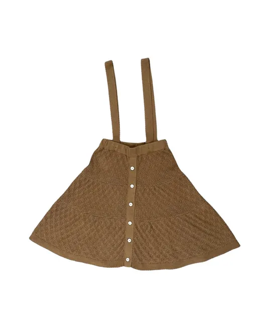 2022 Brother Sister Matching Clothes Summer Boys Girls Knitted Outfits caramel skirt