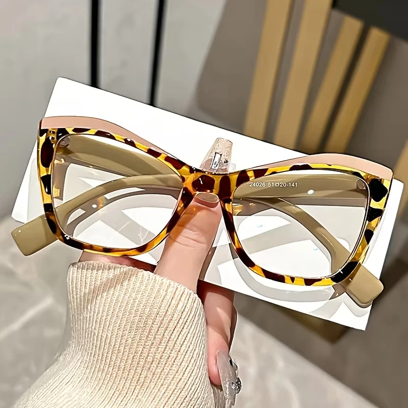 Cat-Eye Glasses Chic Women'S Eyewear Glasses Frame Lightweight Blue Light Glasses For Office Reading Women