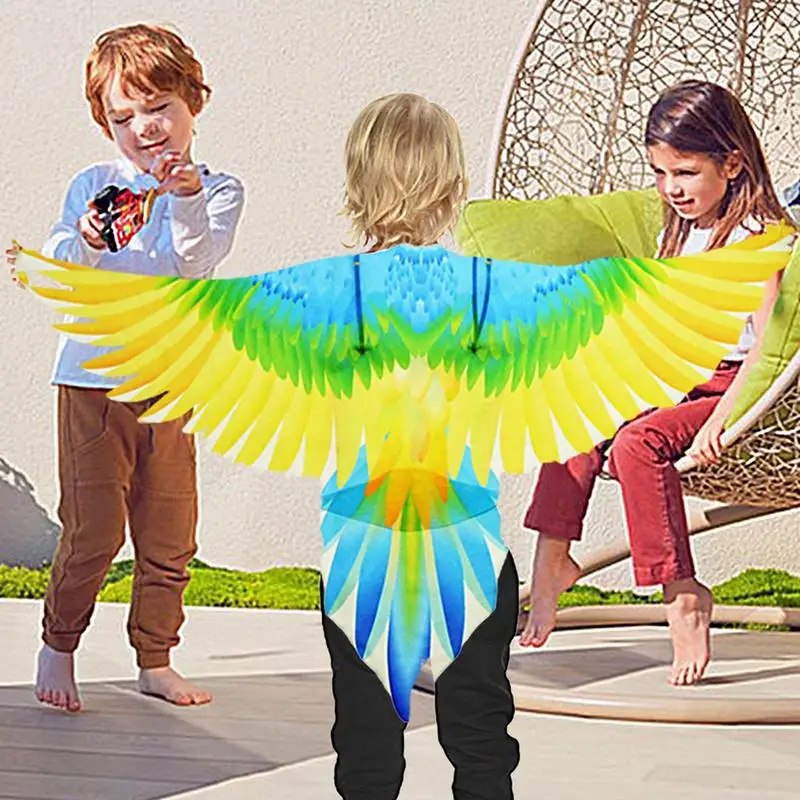 Bird Costume cape and Mask Parrot Wings Cape Dress up Shawl Cloak for Day Festival Masquerade Party Boys Girls